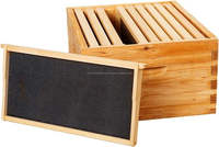 Kit de démarrage complet pour ruche Langstroth à 4 niveaux, 10 cadres, état neuf, équipement d'apiculture en bois de sapin, revêtement en cire