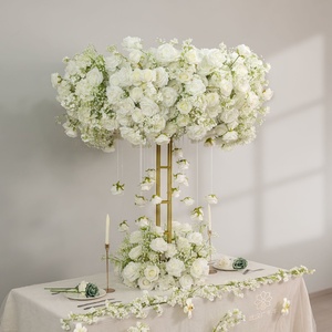 A-1959 New Table Centerpiece <strong>Fake</strong> <strong>Flower</strong> Event Photo Booth Wedding Decoration Round Stand White Pink Artificial Silk <strong>Flowers</strong> - Product Image 6