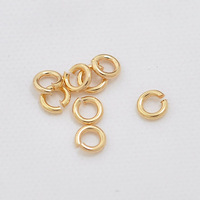 Composants de bijoux Yuanlong en forme de pendentif à boucle ouverte, minimalistes et tendance, en cuivre, pour la création de bijoux DIY, plaqués or 18 carats, anneaux ouverts ronds de 3 mm et 6 mm