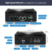 Mini PC CWWK S8 N150 Firewall con 2x2.5GbE Lan, Doble 82599ES 10G SFP+, DDR5, Micro Dispositivo, Router OPNsense, Hardware Informático para Laboratorio en Casa