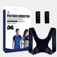 Redresseur de dos supérieur personnalisable FSPG, correcteur de posture respirant, protection des paumes, soutien des épaules, tailles unisexes
