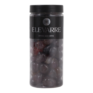 ELEVARRE Vaso in Onice Rosso, Decorazione per Casa, Ufficio, Bagno, Scultura d'Accento per Ambienti - Product Image 1