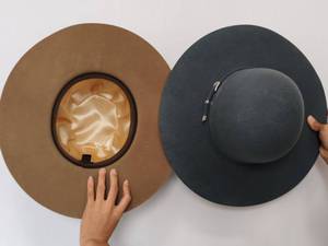 CL8293 Venta al por mayor 100% Lana australiana bloqueada Corona abierta Fieltro de lana Cuerpo de ala ancha Sombrero de vaquera Sombreros de vaquero - Product Image 3