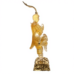 Sculpture de <span class=keywords><strong>Bouddha</strong></span> en cristal poli, décoration religieuse pour la maison, style et spiritualité améliorés pour Noël - Product Image 2