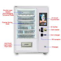 Distributeur automatique intelligent Android avec écran tactile 21,5 pouces, 60 canaux, paiement multi-mode, refroidisseur pour boissons et collations, idéal pour les bureaux