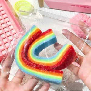 Simulated Soft <b>Candy</b> Pinching Sour Sand <b>Rainbow</b> Long Strips Taba Squishy Toy Ultra-Soft Stress-Relieving Lookalike Gummies - Product Image 6