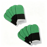 10pcs Per Pack Sarung Jari Ponsel Serat Karbon Dua Warna Anti Keringat Layar Sentuh Gaming Berjalan Unisex