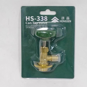 วาล์วเปิดขวดน้ำยาทำความเย็นทองเหลือง Hongsen Can Tap Valve M12x1.25 1/4 SAE - Product Image 1