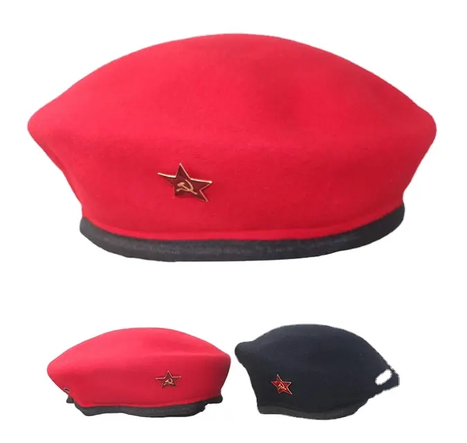 New fashion new design formal hats wholesales suede fabric winter cap captain beret hat