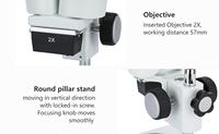 XTX-2B Binocular Stereo Microscope 20X Magnification Kids Model IP65 Rated Manual Focus 3-Year Warranty