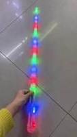 Sabre laser lumineux à 12 LED avec poignée transparente, clignotant, pour enfants, accessoire de fête