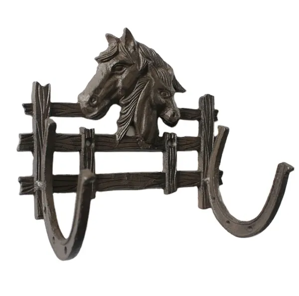 Suporte de mangueira para decoração, suporte de metal de ferro fundido antigo para decoração de casa, jardim, parede