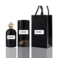 Venta al por mayor personalizado negro 100ml 50ml 30ml botella de perfume de lujo vacío vidrio Spray botellas de perfume embalaje con tapa