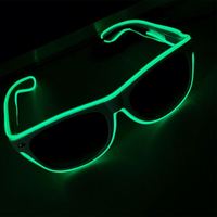 Lunettes LED à fil clignotant pour Halloween Lunettes lumineuses pour fête Éclairage décoratif Cadeau classique Lunettes de soleil lumineuses à LED pour fête
