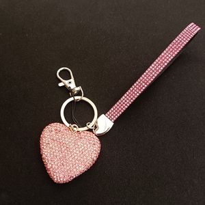 Bling Rhinestone Cute Girl Heart Shape <b>KeyChain</b> <b>Personalized</b> Gift Car Key Holder Bag Charms Accessories Handbag Backpack Pendant - Product Image 3