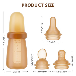 Cuillère à céréales de riz <span class=keywords><strong>pour</strong></span> bébé, cuillère souple en silicone à presser, biberon <span class=keywords><strong>pour</strong></span> eau, poudre et lait, jouet de dentition <span class=keywords><strong>pour</strong></span> bébé - Product Image 3