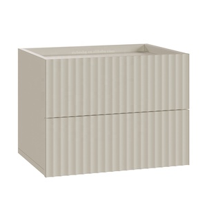 Table de chevet flottante en bois rainuré <span class=keywords><strong>avec</strong></span> 2 tiroirs, à suspendre au mur - Product Image 2