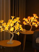 Lampu Pohon Bunga Serat Optik LED untuk Pesta Natal, Thanksgiving, Dekorasi Rumah, Lanskap Dalam Ruangan, Lampu Bercahaya