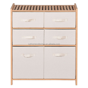 <span class=keywords><strong>Cassettiera</strong></span> in Bambù Minimalista SYT Style Keeper per Area TV, Contenitore in Tessuto, Mobiletto per Accessori da Gioco - Product Image 3