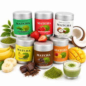 Latte au matcha protéiné à la fraise prêt à boire en boîte ou en sachet 30g 50g 100g 9 saveurs Poudre de matcha cérémonial pour latte - Product Image 5