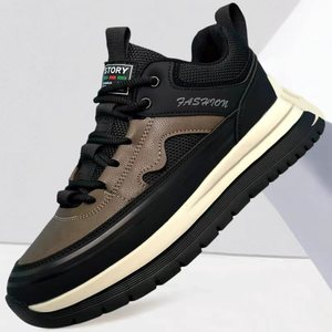 <span class=keywords><strong>Scarpe</strong></span> Casual da Uomo con Suola Spessa, Superficie in Pelle Impermeabile e Antiscivolo, <span class=keywords><strong>Scarpe</strong></span> Trendy <span class=keywords><strong>che</strong></span> Aumentano l'Altezza e Modellano la Figura - Product Image 2