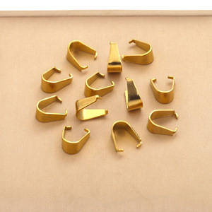 Thép không gỉ Pinch Clip bảo lãnh Vòng cổ <span class=keywords><strong>Clasp</strong></span> dangle quyến rũ hạt mặt dây chuyền kết nối phát hiện 11x5mm đối với trang sức làm - Product Image 1