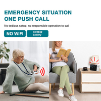 Zogin Portable sans fil soignant téléavertisseur affichage numérique pendentif sans fil SOS bouton d'appel étanche pour l'utilisation de la maison de soins infirmiers