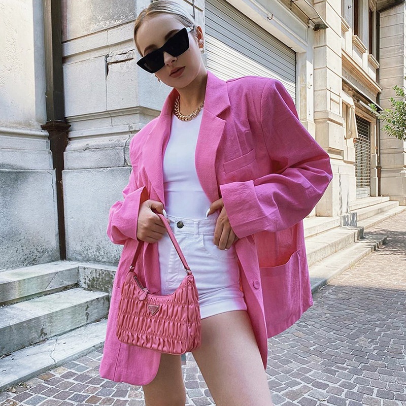 Женский Повседневный Блейзер, свободный Блейзер большого размера, Осень-зима 2020