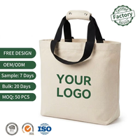 Sac en toile personnalisé, durable, avec poignées renforcées, écologique, réutilisable, grande capacité, doux, sans doublure, pour usage quotidien
