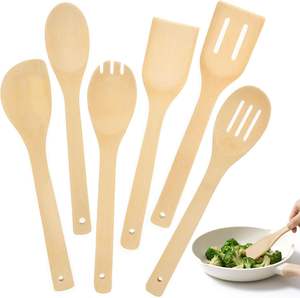 Juego de Utensilios de Cocina de Alta Calidad, Proveedor Mayorista, Juego de Herramientas de Cocina de Madera de Pino, Apto para Lavavajillas, Bambú Sostenible - Product Image 1