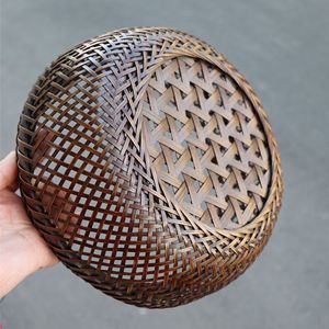 <b>Bamboo</b> Woven Storage <b>Basket</b> Round Handmade For Kitchen Food Use - Product Image 5