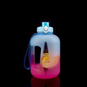 Bouteille d'eau dégradée de 1,5 L avec double ouverture, petite gourde à bec large, facile à nettoyer, anti-fuite, pour le sport - Product Image 6
