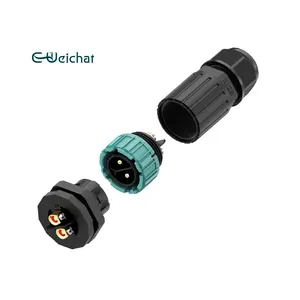 E-Weichat M28 3P 2 Pin 50a Snelle Industriële Power Connector Voor Hoge Stroom Led Verlichting Toepassing
