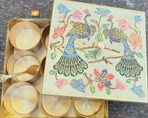 Boîte de rangement à épices tendance à 7 compartiments, de forme ronde, avec couvercle, en plastique, design en laiton - Product Image 5