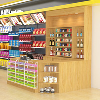 Comptoir de caisse combiné pour supermarché et magasin de proximité, vitrine de présentation pour tabac, alcool et produits alimentaires, présentoir de vente au détail