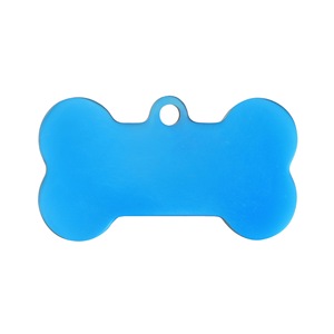 Pendentif personnalisé en acier inoxydable pour chien, forme os, couleur argent, 50*28mm, tendance, pour collier d'identification - Vente en gros - Product Image 2