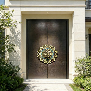 <span class=keywords><strong>Porte</strong></span> <span class=keywords><strong>d</strong></span>'<span class=keywords><strong>entrée</strong></span> double antivol <span class=keywords><strong>en</strong></span> aluminium moulé sur mesure pour villas et maisons rurales auto-construites, portes modernes finement sculptées - Product Image 3