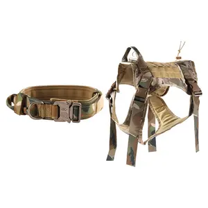 Verschiedene Accessoires Hunde geschirr Soft Combat Vest System Taktische Hunde weste Gepolsterter Gurt führt Hunde westen geschirr