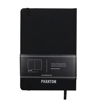 Agenda-planificateur personnalisé avec logo, couverture rigide en tissu noir A5, avec bande élastique