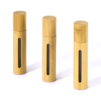 Rouleau en bambou en bois naturel rechargeable sur bouteilles 10ml 15ml bouteille de rouleau d'huile essentielle pour parfum