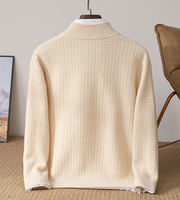Fournisseur de manteaux en laine tricotée pour l'hiver, OEM & ODM, vente en gros de pulls en laine pour hommes, vente directe d'usine