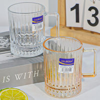 Mug en Verre Vintage Sans Plomb, Best-Seller, Moderne et Classique, pour Maison, Fêtes, Café et Jus, avec Anse