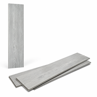 Suelo SPC con Sistema de Bloqueo, Color Gris Frío, Diseño de Madera, Resistente a los Arañazos, para Espacios Comerciales Modernos, WYRAX