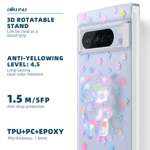 Điện Thoại Bìa Ưa Thích Và Long Lanh Pixel 8 Pro Di Động Trường Hợp Với Đứng Grip Chủ Điện Thoại Trường Hợp Đối Với Google Pixel 7 6A 6 Pro Di Động Bìa - Product Image 2