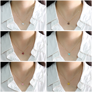 Neuheiten 1000S AU585 Schmuck 14K Massivgold Donut-Anhänger Halskette 14k Echtgold Trendiger Stil Von Drittanbietern Zertifiziert - Product Image 3