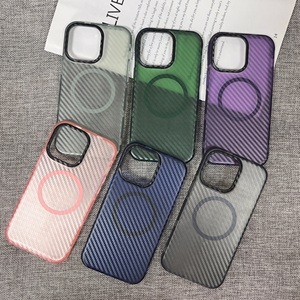 Custodia magnetica per telefono IMD per iPhone16 15 14 13 12 <span class=keywords><strong>11</strong></span> <span class=keywords><strong>cover</strong></span> per telefono cellulare <span class=keywords><strong>trasparente</strong></span> in fibra di carbonio per <span class=keywords><strong>iPhone</strong></span> 16 pro - Product Image 1