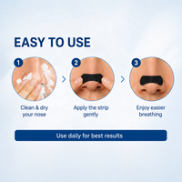 Bandes nasales personnalisées avec logo OEM, étiquette privée, bandes respiratoires non tissées pour un flux d'air plus facile, bandes nasales confortables