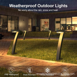 Lámpara de pie LED solar transfronteriza en forma de L para jardín, patio, césped, parque, ambiente exterior y paisajismo nocturno - Product Image 3