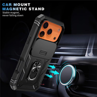 Coque de protection antichoc rotative à 360 degrés avec cache coulissant pour appareil photo pour iPhone 17 13 15 14 16 11 12 Pro Max Plus Air