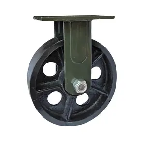 Rueda de rodillo extra resistente serie F3, rueda giratoria de hierro de 10 pulgadas, alta resistencia, fija, Industrial, China